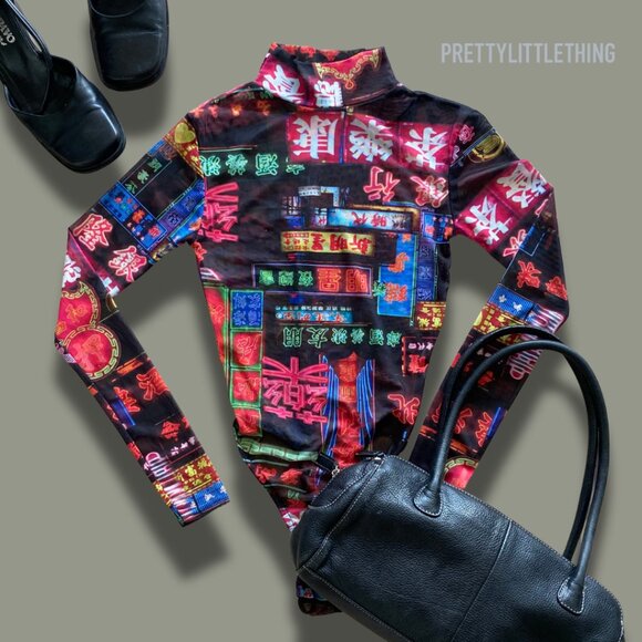 Mesh Patterned Bodysuit - Picture 1 of 4